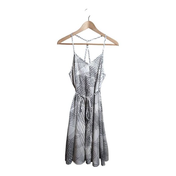 Motherhood Maternity Dress Black & White Geometric Print Sleeveless Adjustable S - Picture 1 of 10